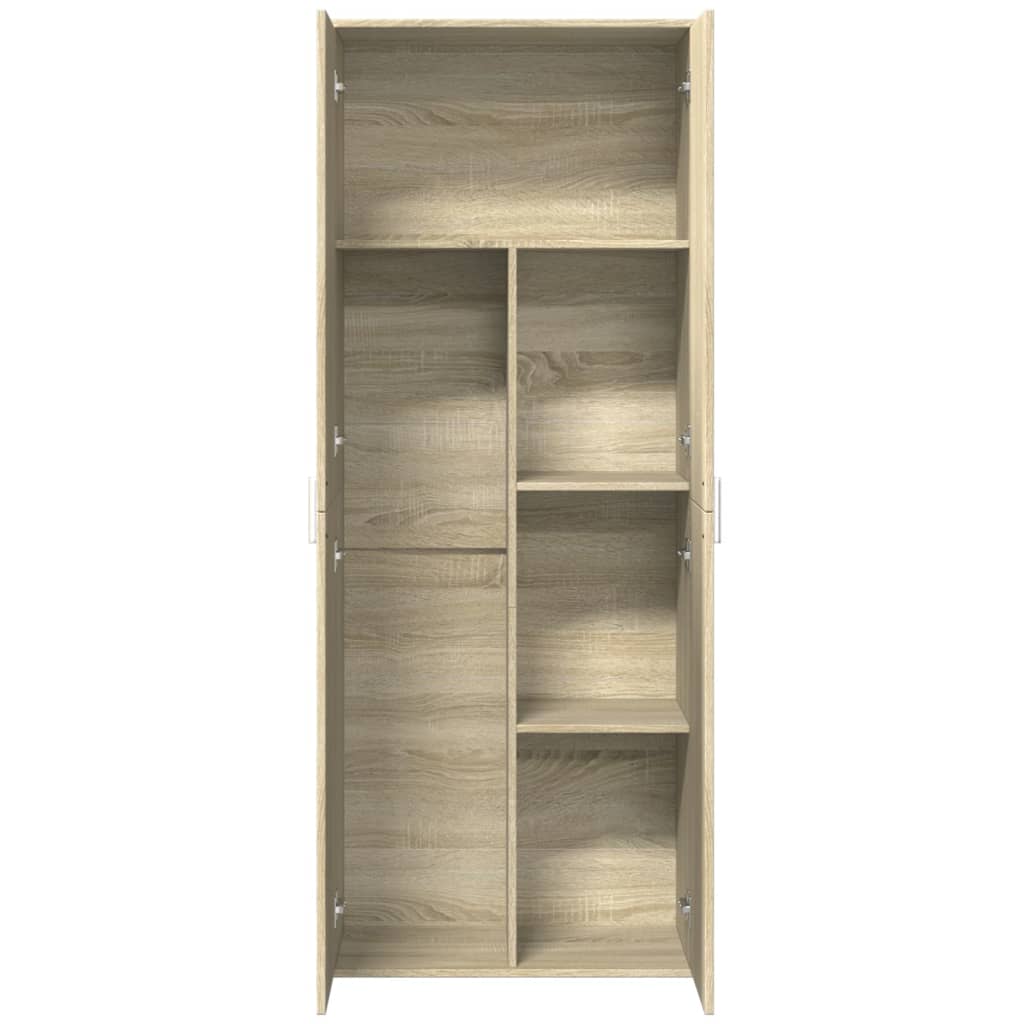 Credenza Rovere Sonoma 70x35x180 cm in Legno Multistrato