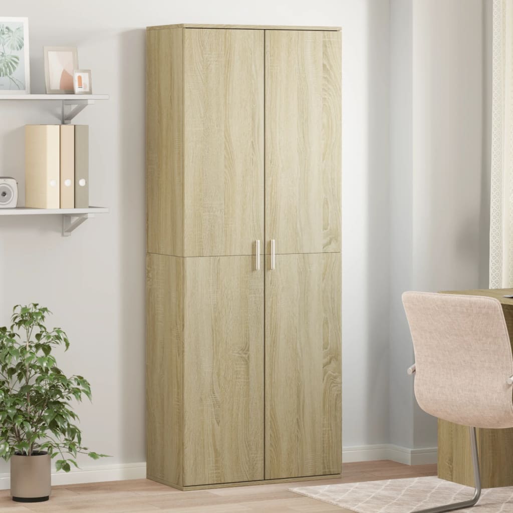 Credenza Rovere Sonoma 70x35x180 cm in Legno Multistrato