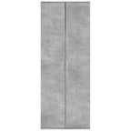 Credenza Grigio Cemento 70x35x180 cm in Legno Multistrato