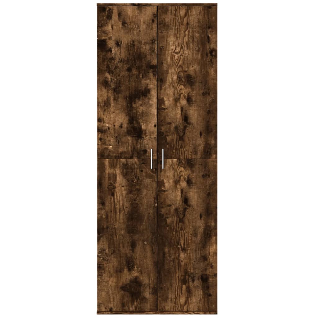 Credenza Rovere Fumo 70x35x180 cm in Legno Multistrato