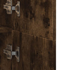 Credenza Rovere Fumo 70x35x180 cm in Legno Multistrato