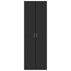 Credenza Nera 60x35x180 cm in Legno Multistrato