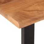 Panca 160 cm in Legno Massello di Acacia e Acciaio