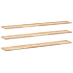 Mensole da Parete 3 pz 120x20x2 cm Legno Acacia Non Trattato