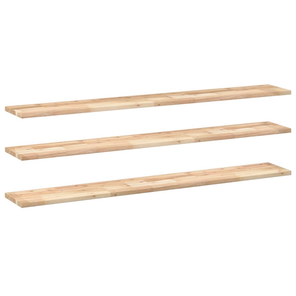Mensole da Parete 3 pz 160x20x2 cm Legno Acacia Non Trattato