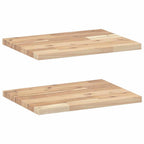 Mensole da Parete 2 pz 40x30x2 cm Legno Acacia Non Trattato