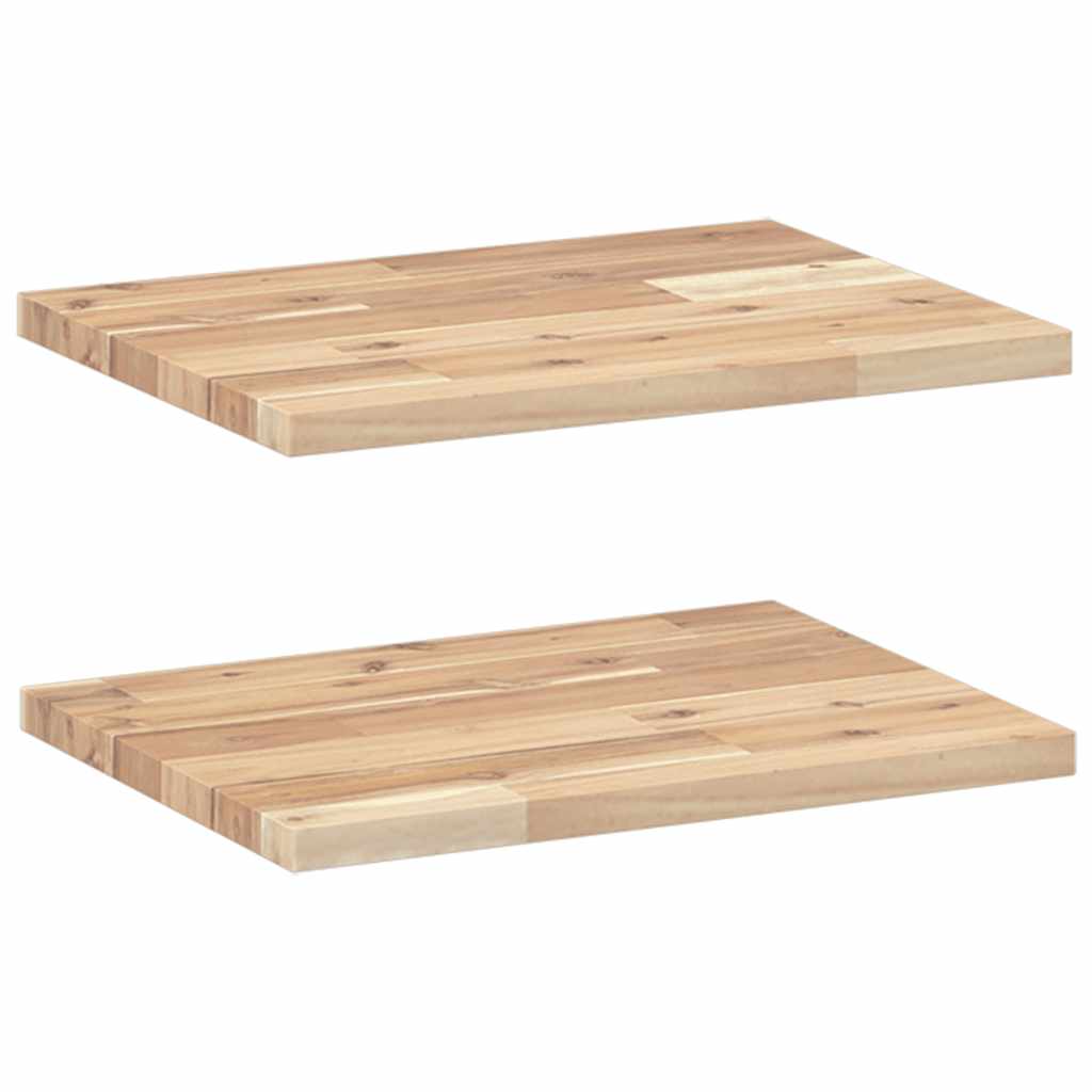Mensole da Parete 2 pz 40x30x2 cm Legno Acacia Non Trattato