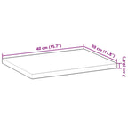 Mensole da Parete 2 pz 40x30x2 cm Legno Acacia Non Trattato