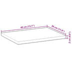 Mensole da Parete 3 pz 40x30x2 cm Legno Acacia Non Trattato