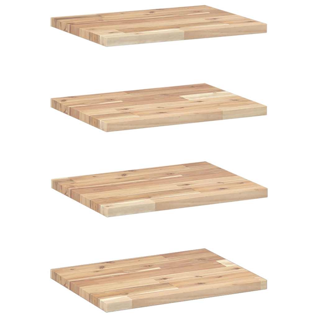 Mensole da Parete 4 pz 40x30x2 cm Legno Acacia Non Trattato