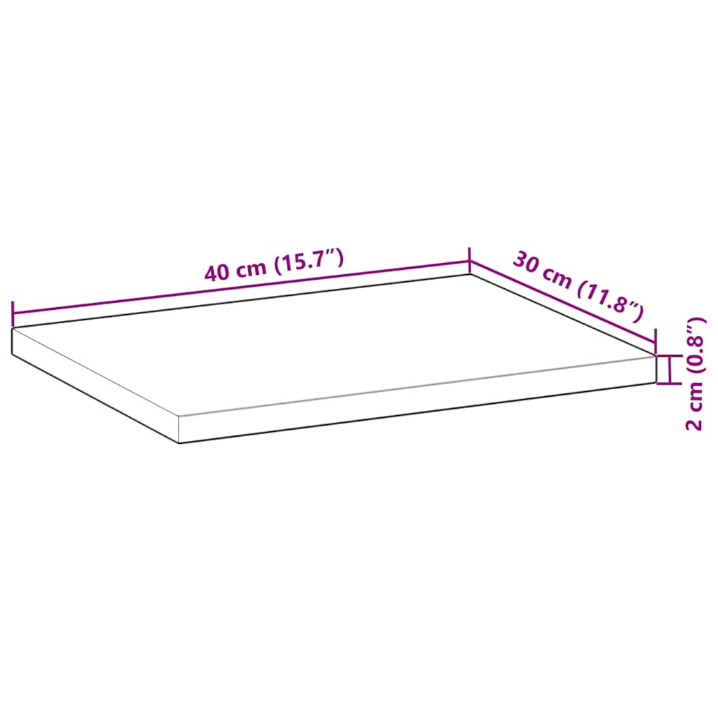 Mensole da Parete 4 pz 40x30x2 cm Legno Acacia Non Trattato