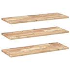 Mensole da Parete 3 pz 100x30x2 cm Legno Acacia Non Trattato