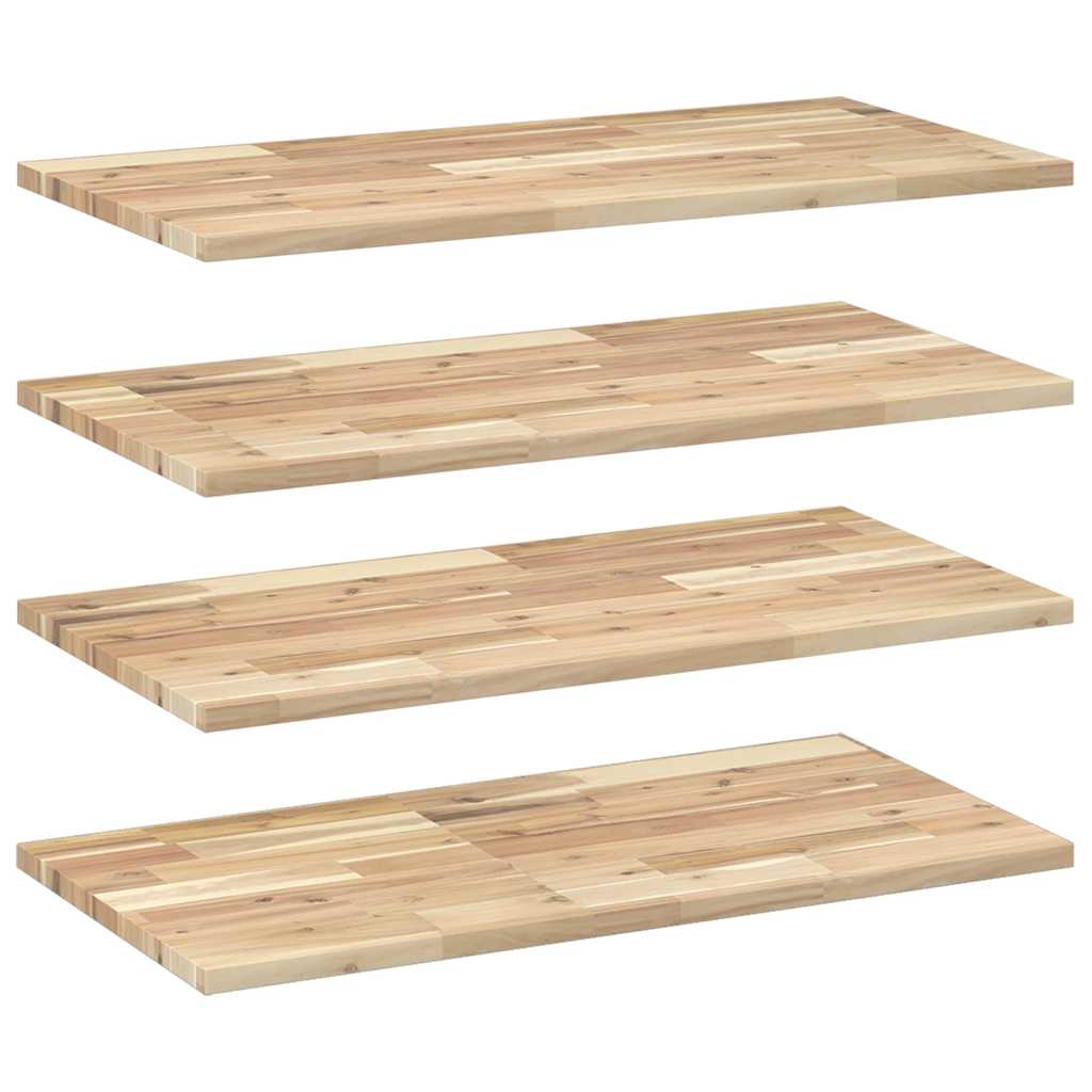 Mensole da Parete 4 pz 60x40x2 cm Legno Acacia Non Trattato