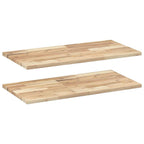 Mensole da Parete 2 pz 80x40x2 cm Legno Acacia Non Trattato