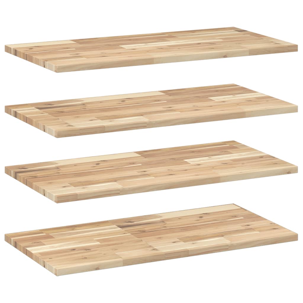 Mensole da Parete 4 pz 100x40x2 cm Legno Acacia Non Trattato