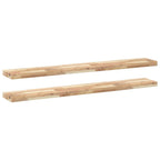Mensole da Parete 2 pz 120x20x4 cm Legno Acacia Non Trattato