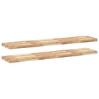 Mensole da Parete 2 pz 120x30x4 cm Legno Acacia Non Trattato