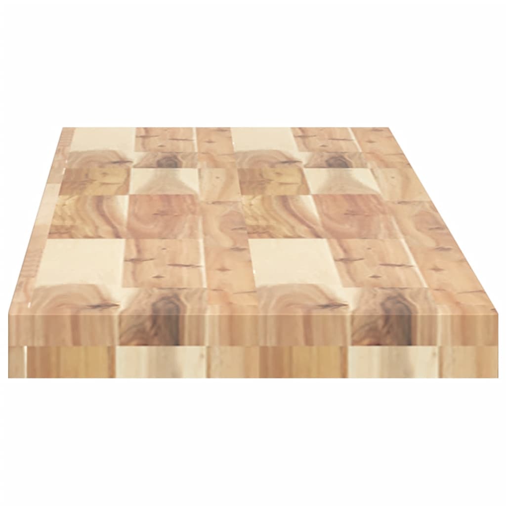 Ripiano a Parete 140x30x4 cm Legno Massello Acacia Non Trattato