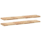Mensole da Parete 2 pz 160x30x4 cm Legno Acacia Non Trattato
