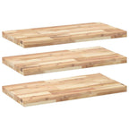 Mensole da Parete 3 pz 80x40x4 cm Legno Acacia Non Trattato