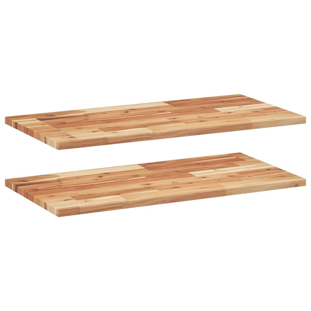 Mensole da Parete 2 pz 60x40x2 cm Legno Acacia Rifinito a Olio