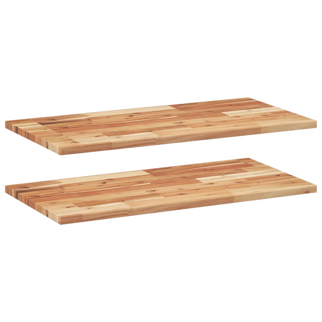 Mensole da Parete 2 pz 80x40x2 cm Legno Acacia Rifinito a Olio