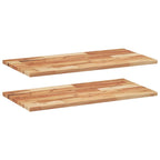 Mensole da Parete 2 pz 80x40x2 cm Legno Acacia Rifinito a Olio