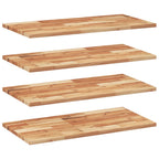 Mensole da Parete 4 pz 80x40x2 cm Legno Acacia Rifinito a Olio