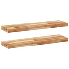 Mensole da Parete 2 pz 100x20x4 cm Legno Acacia Rifinito a Olio