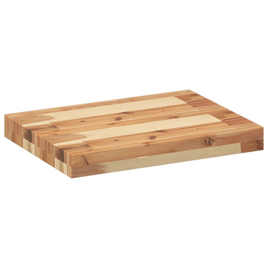 Mensole da Parete 3 pz 40x30x4 cm Legno Acacia Rifinito a Olio
