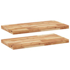 Mensole da Parete 2 pz 80x40x4 cm Legno Acacia Rifinito a Olio