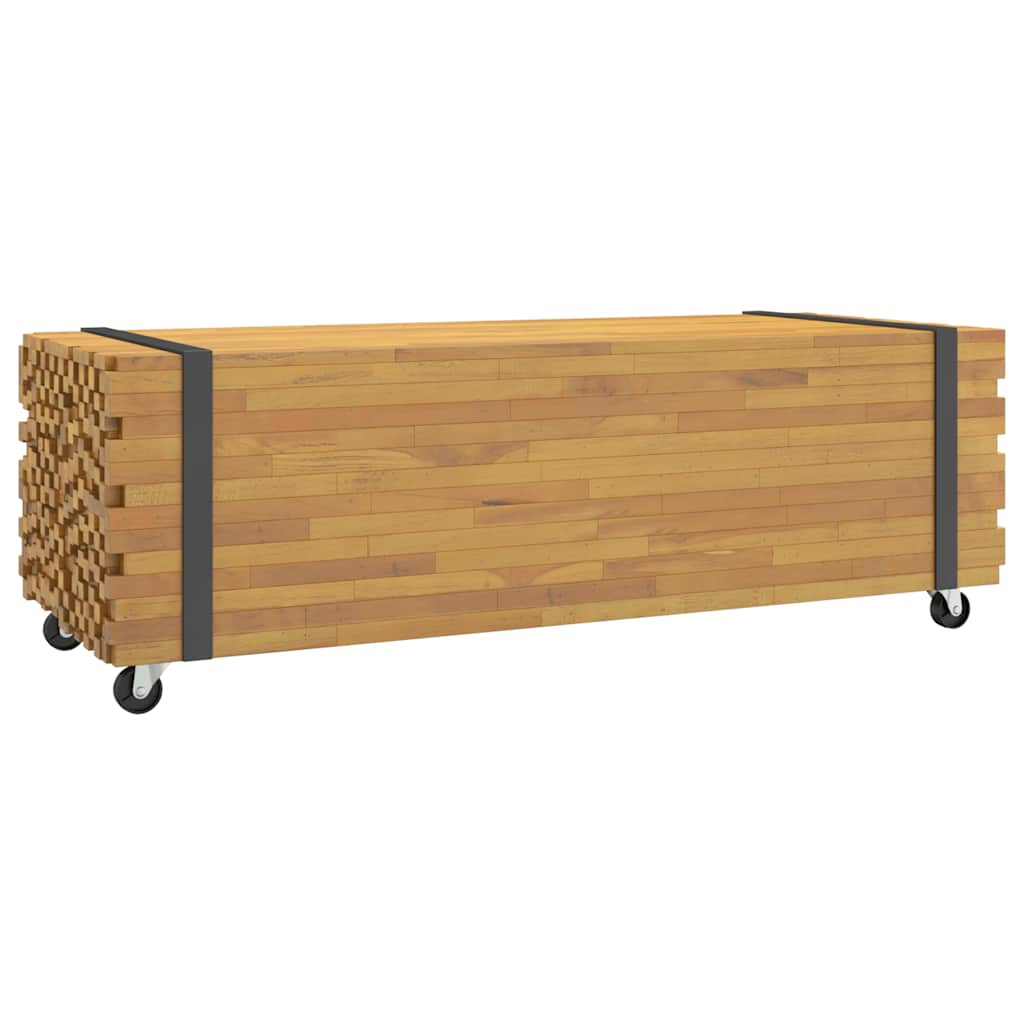 Tavolino da Salotto 110x45x35 cm in Legno Massello di Teak