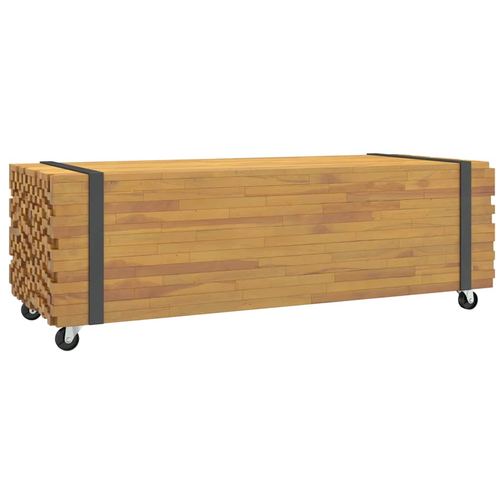 Tavolino da Salotto 110x45x35 cm in Legno Massello di Teak