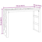Tavolo Consolle 110x35x75 cm in Legno Massello di Teak