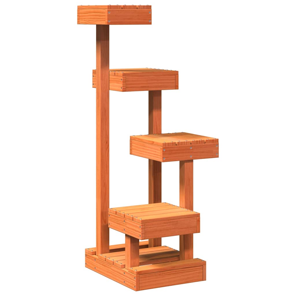 Albero per Gatti Marrone Cera 45,5x49x103 cm in Legno di Pino