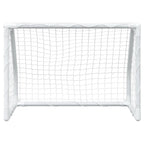 Porte Calcio Bambini 2pz con Pallone Bianco 64x35x48 cm Metallo