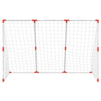 Porte Calcio Bambini con Palloni 2 in 1 Bianche 184x64x124 cm