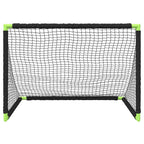 Porta da Calcio per Bambini Pieghevole Nera 90x64x64 cm