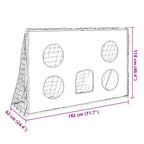 Porta Calcio Bambini Tappeto Bersagli e Pallone 182x62x118 cm