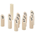 Set Gioco Kubb Numerici 13pz con Custodia Legno Massello Pino