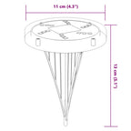 Luci Solari da Terra con Picchetti da Esterno 4pz Bianco Caldo