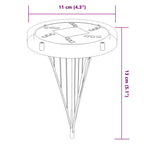 Luci Solari da Terra con Picchetti da Esterno 12pz Bianco Caldo