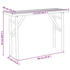 Tavolo Consolle 115x39x75 come in Bambù