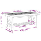 Tavolino da Salotto 110x55x45 cm in Bambù