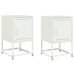 Comodini 2 pz Bianchi 36x39x60,5 cm in Acciaio