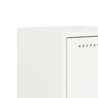 Comodini 2 pz Bianchi 36x39x60,5 cm in Acciaio