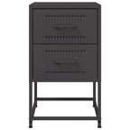 Comodini 2 pz Neri 36x39x60,5 cm in Acciaio