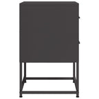 Comodini 2 pz Neri 36x39x60,5 cm in Acciaio