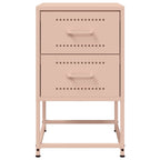 Comodini 2 pz Rosa 36x39x60,5 cm in Acciaio