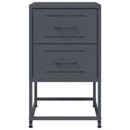 Comodino Antracite 36x39x60,5 cm in Acciaio